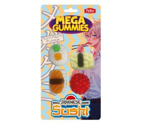 Mega Gummies Sushi japonés 120 gram