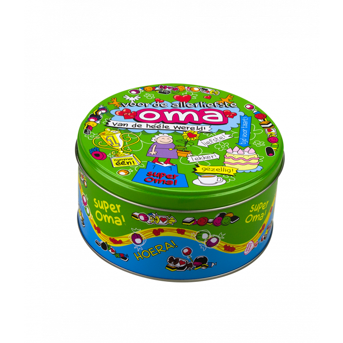 Lata de chuches rellena abuela y 500 gramos