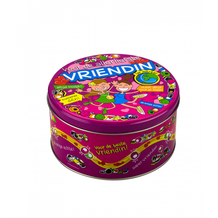 Lata de chuches rellena amiga y 500 gramos