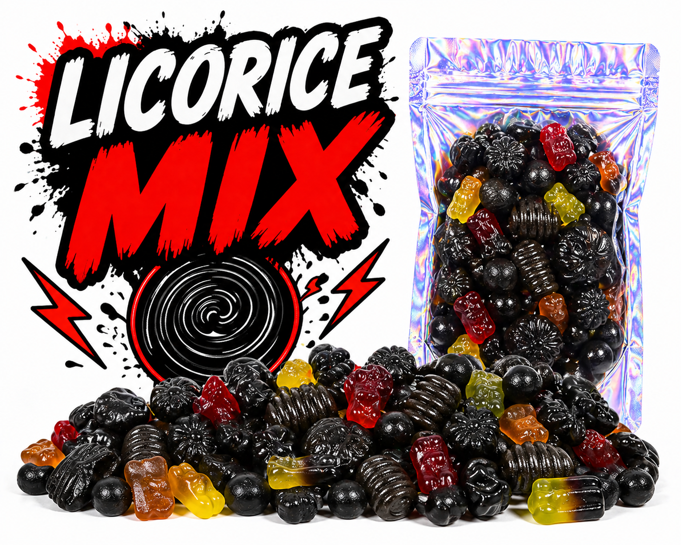 Mix de regaliz dulce y masticable
