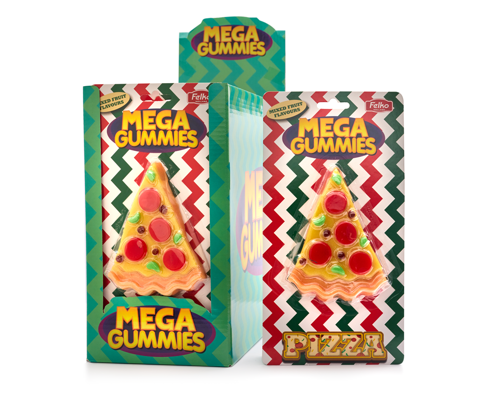 Mega Gummies Porción de pizza 120 gram