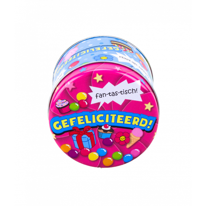 Latas de chuches rellenas - Felicidades y 250 gramos
